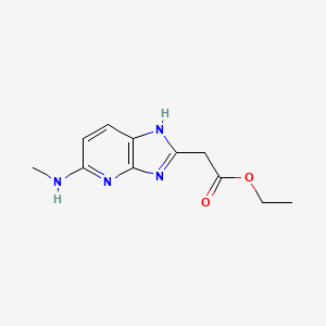ethyl 2-[5-(methylamino)-3H-imidazo[4,5-b]pyridin-2-yl]acetate