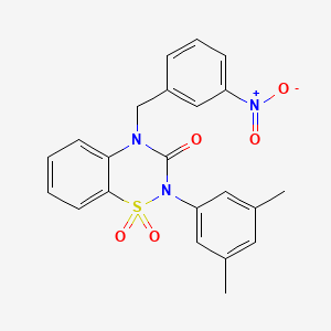 2-(3,5-dimethylphenyl)-4-(3-nitrobenzyl)-2H-1,2,4-benzothiadiazin-3(4H)-one 1,1-dioxide