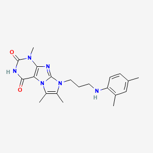 8-(3-((2,4-dimethylphenyl)amino)propyl)-1,6,7-trimethyl-1H-imidazo[2,1-f]purine-2,4(3H,8H)-dione