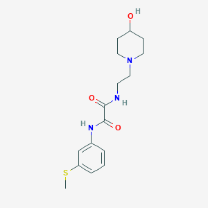 molecular formula C16H23N3O3S B2505203 N1-(2-(4-hydroxypiperidin-1-yl)ethyl)-N2-(3-(methylthio)phenyl)oxalamide CAS No. 1797259-11-0
