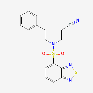 N-(2-cyanoethyl)-N-(2-phenylethyl)-2,1,3-benzothiadiazole-4-sulfonamide