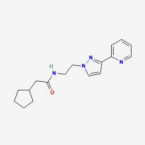 2-cyclopentyl-N-(2-(3-(pyridin-2-yl)-1H-pyrazol-1-yl)ethyl)acetamide