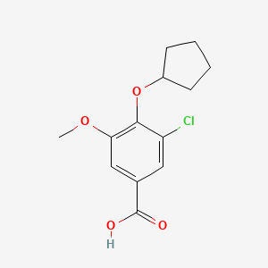 3-Chloro-4-cyclopentyloxy-5-methoxybenzoic acid