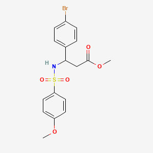 Methyl 3-(4-bromophenyl)-3-[(4-methoxyphenyl)sulfonylamino]propanoate
