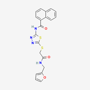 N-(5-((2-((furan-2-ylmethyl)amino)-2-oxoethyl)thio)-1,3,4-thiadiazol-2-yl)-1-naphthamide