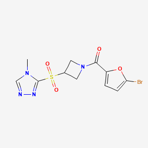(5-bromofuran-2-yl)(3-((4-methyl-4H-1,2,4-triazol-3-yl)sulfonyl)azetidin-1-yl)methanone