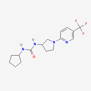 1-Cyclopentyl-3-(1-(5-(trifluoromethyl)pyridin-2-yl)pyrrolidin-3-yl)urea