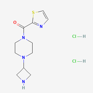 (4-(Azetidin-3-yl)piperazin-1-yl)(thiazol-2-yl)methanone dihydrochloride