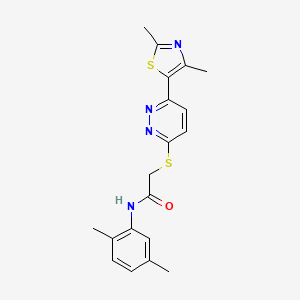 N-(2,5-dimethylphenyl)-2-((6-(2,4-dimethylthiazol-5-yl)pyridazin-3-yl)thio)acetamide