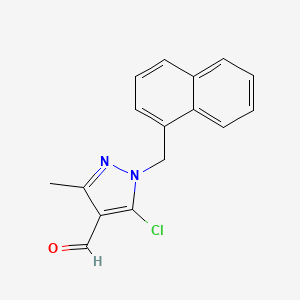 5-Chloro-3-methyl-1-(naphthalen-1-ylmethyl)pyrazole-4-carbaldehyde