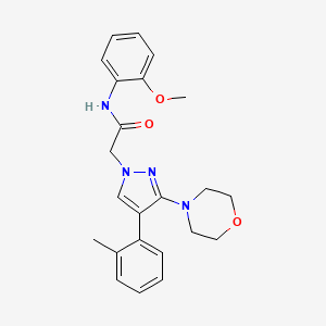 molecular formula C23H26N4O3 B2505234 N-(2-methoxyphenyl)-2-(3-morpholino-4-(o-tolyl)-1H-pyrazol-1-yl)acetamide CAS No. 1286713-22-1