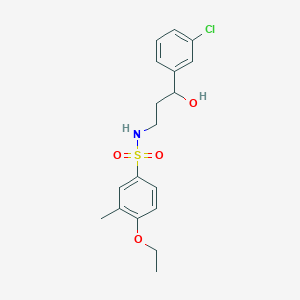 N-(3-(3-chlorophenyl)-3-hydroxypropyl)-4-ethoxy-3-methylbenzenesulfonamide