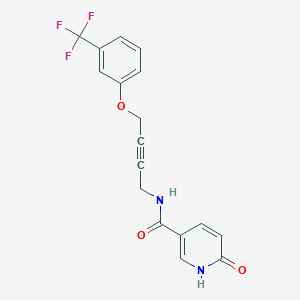 6-oxo-N-(4-(3-(trifluoromethyl)phenoxy)but-2-yn-1-yl)-1,6-dihydropyridine-3-carboxamide