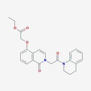 ethyl 2-[2-[2-(3,4-dihydro-2H-quinolin-1-yl)-2-oxoethyl]-1-oxoisoquinolin-5-yl]oxyacetate