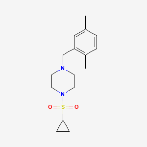 1-Cyclopropylsulfonyl-4-[(2,5-dimethylphenyl)methyl]piperazine