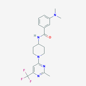 3-(dimethylamino)-N-{1-[2-methyl-6-(trifluoromethyl)pyrimidin-4-yl]piperidin-4-yl}benzamide