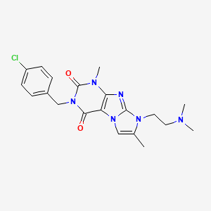 3-(4-chlorobenzyl)-8-(2-(dimethylamino)ethyl)-1,7-dimethyl-1H-imidazo[2,1-f]purine-2,4(3H,8H)-dione