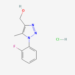 [1-(2-Fluorophenyl)-5-methyltriazol-4-yl]methanol;hydrochloride