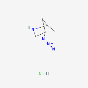 molecular formula C5H9ClN4 B2505262 4-Azido-2-azabicyclo[2.1.1]hexane;hydrochloride CAS No. 2408957-64-0