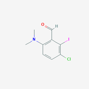 molecular formula C9H9ClINO B2505274 3-Chloro-6-(dimethylamino)-2-iodobenzaldehyde CAS No. 2379995-08-9