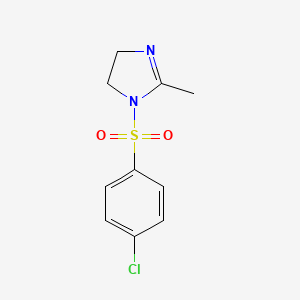 B2505276 1-[(4-chlorophenyl)sulfonyl]-2-methyl-4,5-dihydro-1H-imidazole CAS No. 181481-30-1