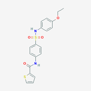 molecular formula C19H18N2O4S2 B250528 N-[4-[(4-ethoxyphenyl)sulfamoyl]phenyl]thiophene-2-carboxamide 