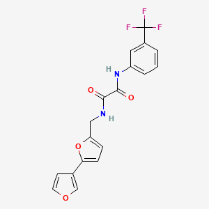 molecular formula C18H13F3N2O4 B2505280 N-({[2,3'-bifuran]-5-yl}methyl)-N'-[3-(trifluoromethyl)phenyl]ethanediamide CAS No. 2034568-07-3