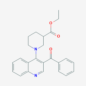 molecular formula C24H24N2O3 B2505281 Ethyl 1-(3-benzoylquinolin-4-yl)piperidine-3-carboxylate CAS No. 866810-69-7