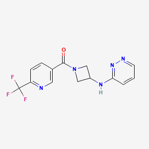 N-{1-[6-(trifluoromethyl)pyridine-3-carbonyl]azetidin-3-yl}pyridazin-3-amine