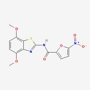 molecular formula C14H11N3O6S B2505284 N-(4,7-dimethoxy-1,3-benzothiazol-2-yl)-5-nitrofuran-2-carboxamide CAS No. 905698-52-4