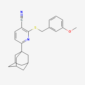 6-(1-Adamantyl)-2-[(3-methoxybenzyl)sulfanyl]nicotinonitrile