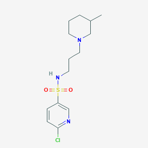 6-chloro-N-[3-(3-methylpiperidin-1-yl)propyl]pyridine-3-sulfonamide