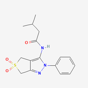 N-(5,5-dioxido-2-phenyl-4,6-dihydro-2H-thieno[3,4-c]pyrazol-3-yl)-3-methylbutanamide