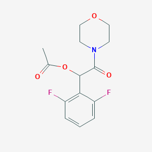 molecular formula C14H15F2NO4 B2505303 1-(2,6-Difluorophenyl)-2-morpholino-2-oxoethyl acetate CAS No. 866009-31-6
