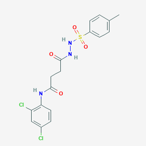 molecular formula C17H17Cl2N3O4S B250531 N-(2,4-dichlorophenyl)-4-{2-[(4-methylphenyl)sulfonyl]hydrazino}-4-oxobutanamide 