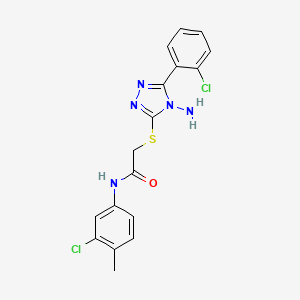 2-{[4-amino-5-(2-chlorophenyl)-4H-1,2,4-triazol-3-yl]sulfanyl}-N-(3-chloro-4-methylphenyl)acetamide