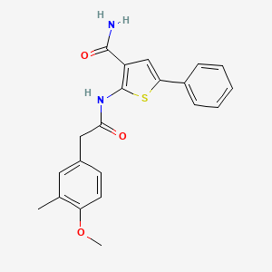 2-(2-(4-Methoxy-3-methylphenyl)acetamido)-5-phenylthiophene-3-carboxamide