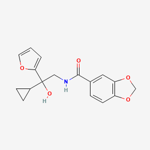 N-(2-cyclopropyl-2-(furan-2-yl)-2-hydroxyethyl)benzo[d][1,3]dioxole-5-carboxamide