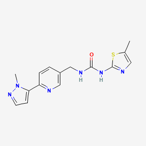 1-((6-(1-methyl-1H-pyrazol-5-yl)pyridin-3-yl)methyl)-3-(5-methylthiazol-2-yl)urea
