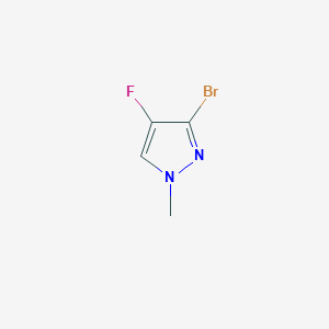 molecular formula C4H4BrFN2 B2505345 3-溴-4-氟-1-甲基-1H-吡唑 CAS No. 2090743-53-4