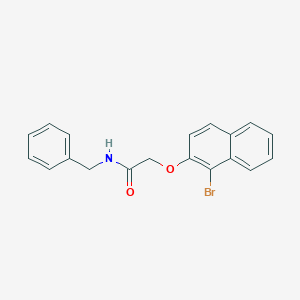 molecular formula C19H16BrNO2 B250536 N-benzyl-2-[(1-bromo-2-naphthyl)oxy]acetamide 