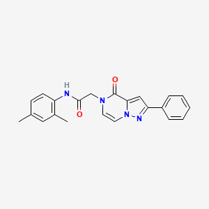 molecular formula C22H20N4O2 B2505360 N-(2,4-dimethylphenyl)-2-(4-oxo-2-phenylpyrazolo[1,5-a]pyrazin-5(4H)-yl)acetamide CAS No. 941893-84-1