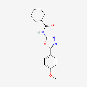 molecular formula C16H19N3O3 B2505363 N-[5-(4-methoxyphenyl)-1,3,4-oxadiazol-2-yl]cyclohexanecarboxamide CAS No. 865286-60-8