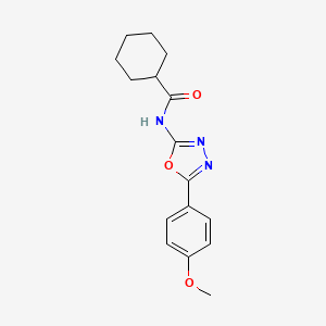 molecular formula C16H19N3O3 B2505363 N-(5-(4-methoxyphenyl)-1,3,4-oxadiazol-2-yl)cyclohexanecarboxamide CAS No. 865286-60-8