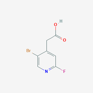 molecular formula C7H5BrFNO2 B2505374 2-(5-Bromo-2-fluoropyridin-4-yl)acetic acid CAS No. 1227593-12-5