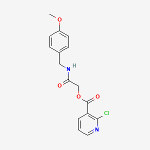 {[(4-Methoxyphenyl)methyl]carbamoyl}methyl 2-chloropyridine-3-carboxylate