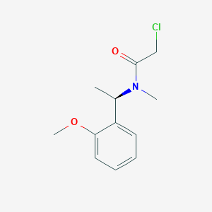 molecular formula C12H16ClNO2 B2505424 2-Chloro-N-[(1R)-1-(2-methoxyphenyl)ethyl]-N-methylacetamide CAS No. 2411180-25-9