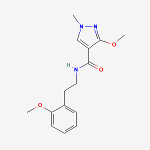 molecular formula C15H19N3O3 B2505427 3-甲氧基-N-(2-甲氧基苯乙基)-1-甲基-1H-吡唑-4-甲酰胺 CAS No. 1014069-83-0