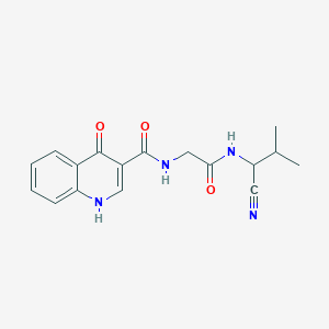molecular formula C17H18N4O3 B2505466 N-(1-cyano-2-methylpropyl)-2-[(4-hydroxyquinolin-3-yl)formamido]acetamide CAS No. 1311991-70-4