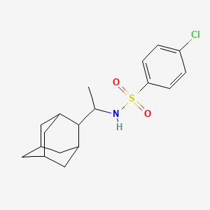 molecular formula C18H24ClNO2S B2505467 N-[1-(2-adamantyl)ethyl]-4-chlorobenzenesulfonamide CAS No. 425410-69-1